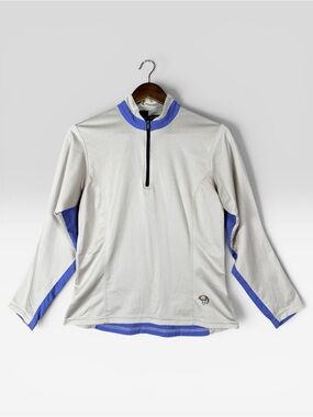 Mountain Hardwear Quarter Zip Pullover Womens Small Tan Purple Performance Top